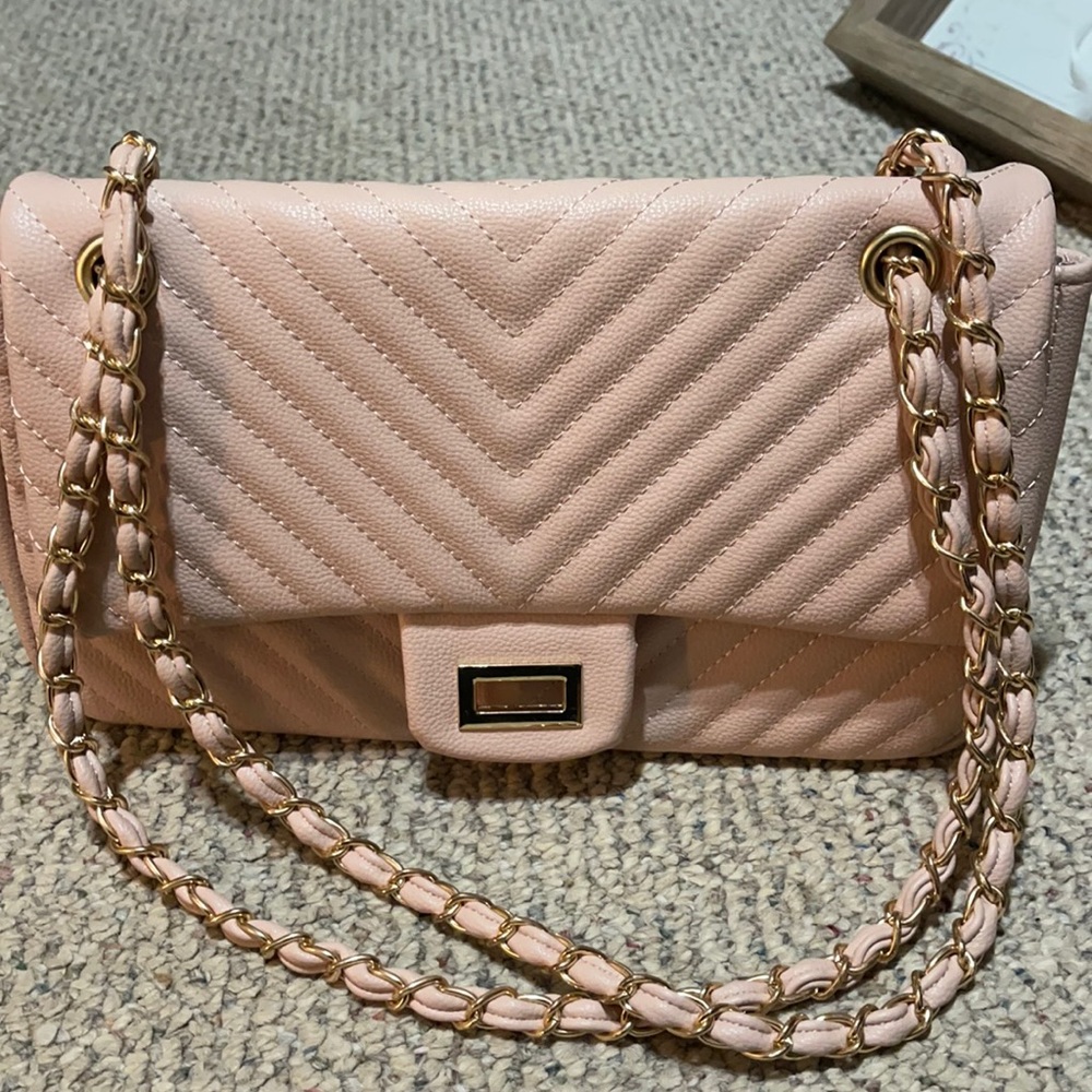 Pale pink crossbody/ shoulder bag
